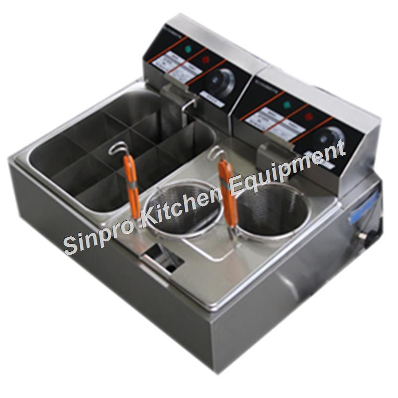 Commercial Double Oil Cylinder Electric Deep Fryer