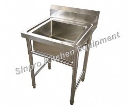 Commercial Free Standing Single Sink Washing Pool With Single Bowl