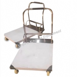 Commercial High Duty Stainless Steel Wheeling Carved Plate Delivery Trolley