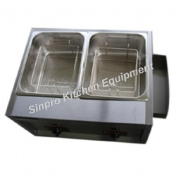 Freidora de gas de acero inoxidable comercial Freidora doble 2 Tanque 2 Canasta Patatas fritas