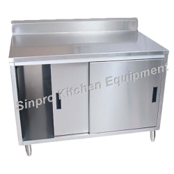 Assemble Commercial Stainless Steel Kitchen Storage Cabinet With Sliding Door